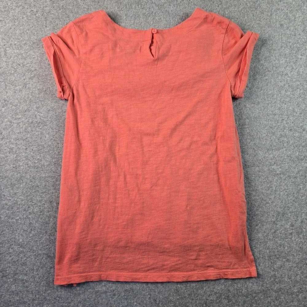 GapKids 2 Piece Outfit Girls XL 12 Coral Pink Floral Applique Top & Skinny Jeans
